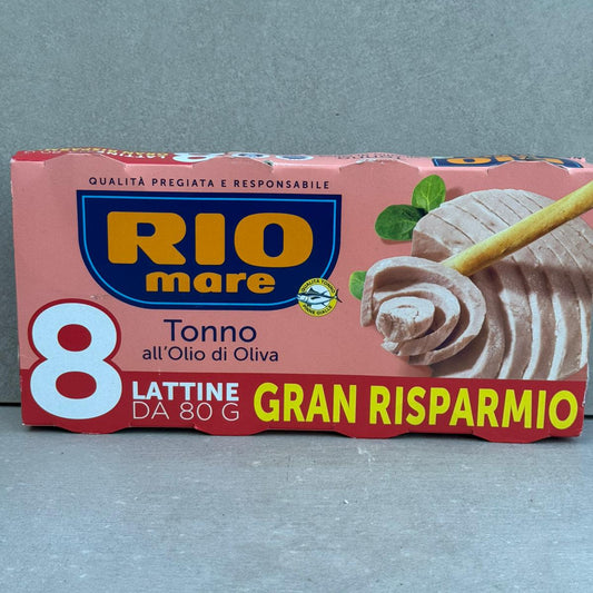 Ton Rio Mare în ulei de măsline - set de 8x80gr