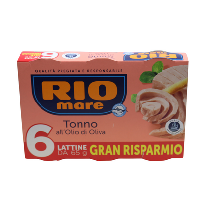 Ton Rio Mare în ulei de măsline - set de 6x65gr